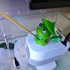 Mini Fishing Decorative Ornaments Landscaping Ornaments with Fishing Rod Aquarium Decoration Fish Tank DIY Cartoon