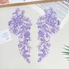 Floral Pattern Embroidery Applique Beaded Sequin Sewing Applique Exquisite Cloth Patch  Sewing DIY