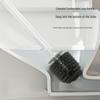 Wall-Mounted Bathroom Toilet Brush Set with Long Handle and Base - New Model for Efficient Cleaning