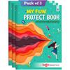 TARGET PUBLICATIONS Single Line Project Sheets with Colourful Pages | 32 Pages A4 Size | 1 Side Ruled & 1 Side Colored P