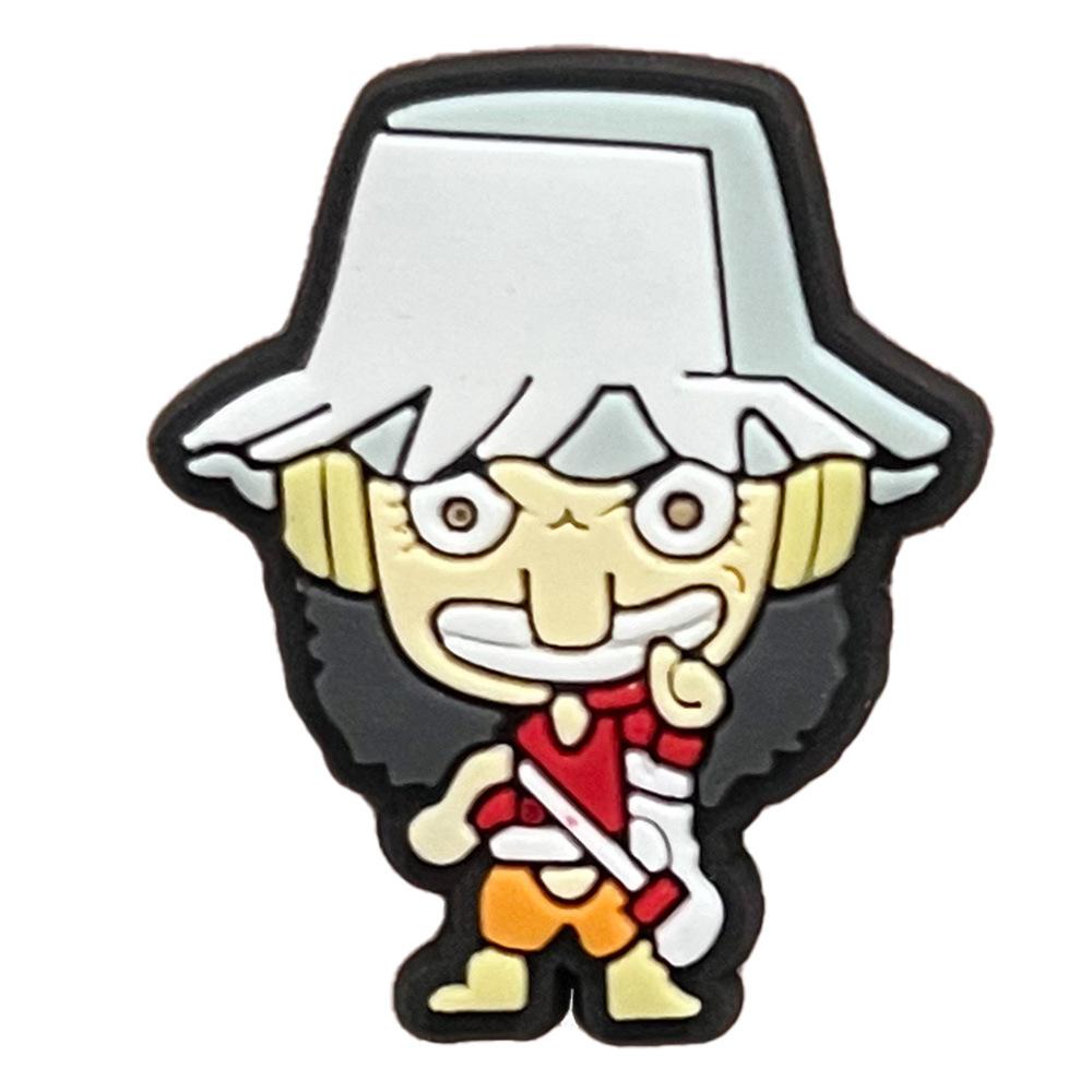 1pcs Japanese Anime One Piece Shoe Charms PVC Cartoon Shoes accessories Decoration Buckle Fit Bands Bracelets Clog Sandal Garden