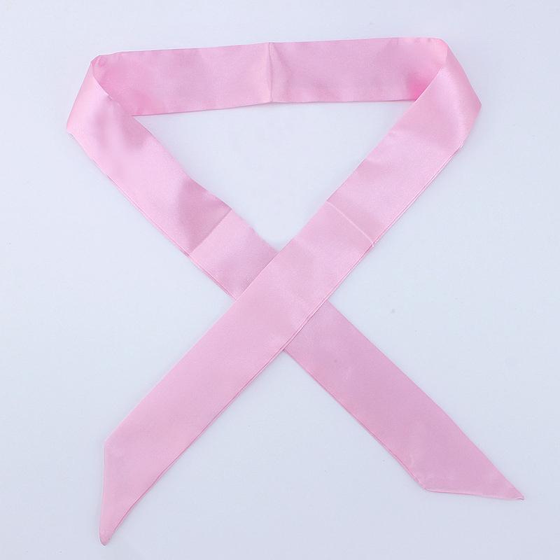 4x100cm Satin Silk Narrow Scarf Neckerchief Solid Neck Scarves Long Silk Thin Scarf Tie Black Bag Ribbon Headbands Choker