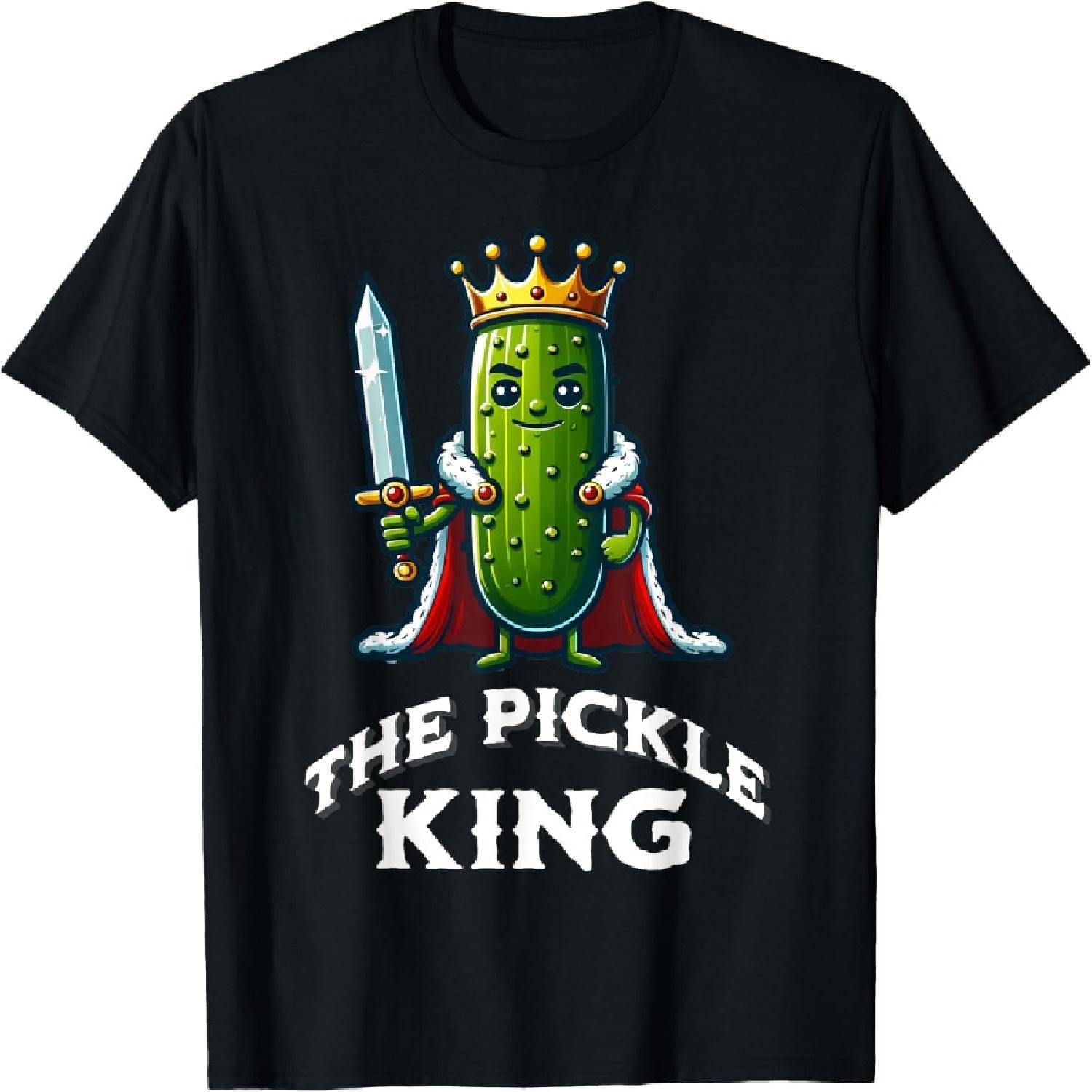 The Pickle King Funny Mens Boys Pickle Lover T-Shirt S
