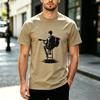 Minimalist Musician Cool Guitar Player Shadow Art Graphic Tee Unisex Unisex Cotton Everyday Travel Crew Neck Short Sleeve T Shirt