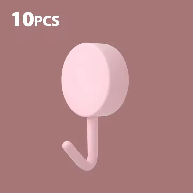 10/20/40PCS Self Adhesive Wall Hook Strong Without Drilling Coat Bag Bathroom Door Kitchen Towel Hooks Home Storage Accessories