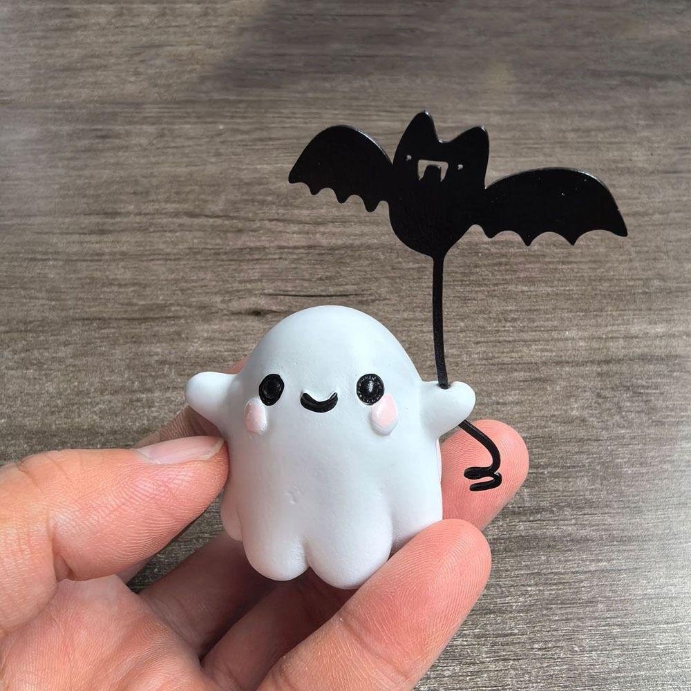 Resin Ghost Bat Ornaments Mini Ghost Ornament Funny Halloween Decoration Halloween Party
