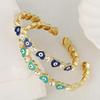 Heart Shaped Devil Eye Open Bracelet Ins Fashion Simple Bracelet