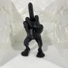 Desktop Creative Ornaments Middle Finger Figure with Legs Resin Funny Desk Fingers and Toes Combined Funny Gift for Friends