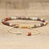 Armband aus Naturstein-Röhrenperlen – Hämatit-Akzent, verstellbar, Boho-Schmuck, erdendes Geschenk für Männer & Frauen