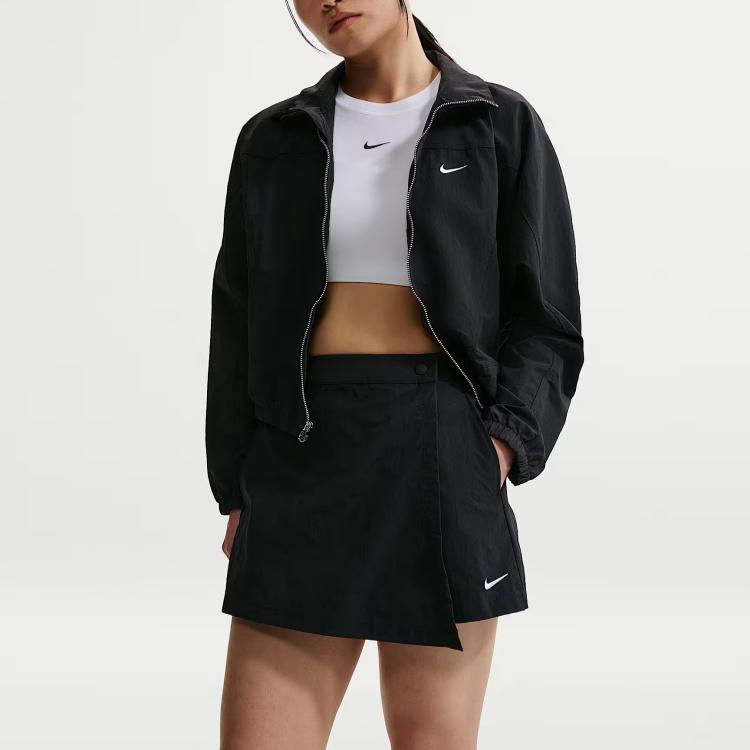 (WMNS) Nike Sportswear Mid-Rise Skort 'Black' Women's IR1649-010