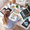 Shuttle Art Drawing Set 202 Pieces Art Supplies Colored Acrylic Solid Drawing Coloring Watercolor Pencil Drawing Palette Brushes Included Storage Box