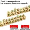 Electrical Connectors Copper Wire Connector Multi-specification With Hole Screw Brass Connection Row Terminal Block Electrical