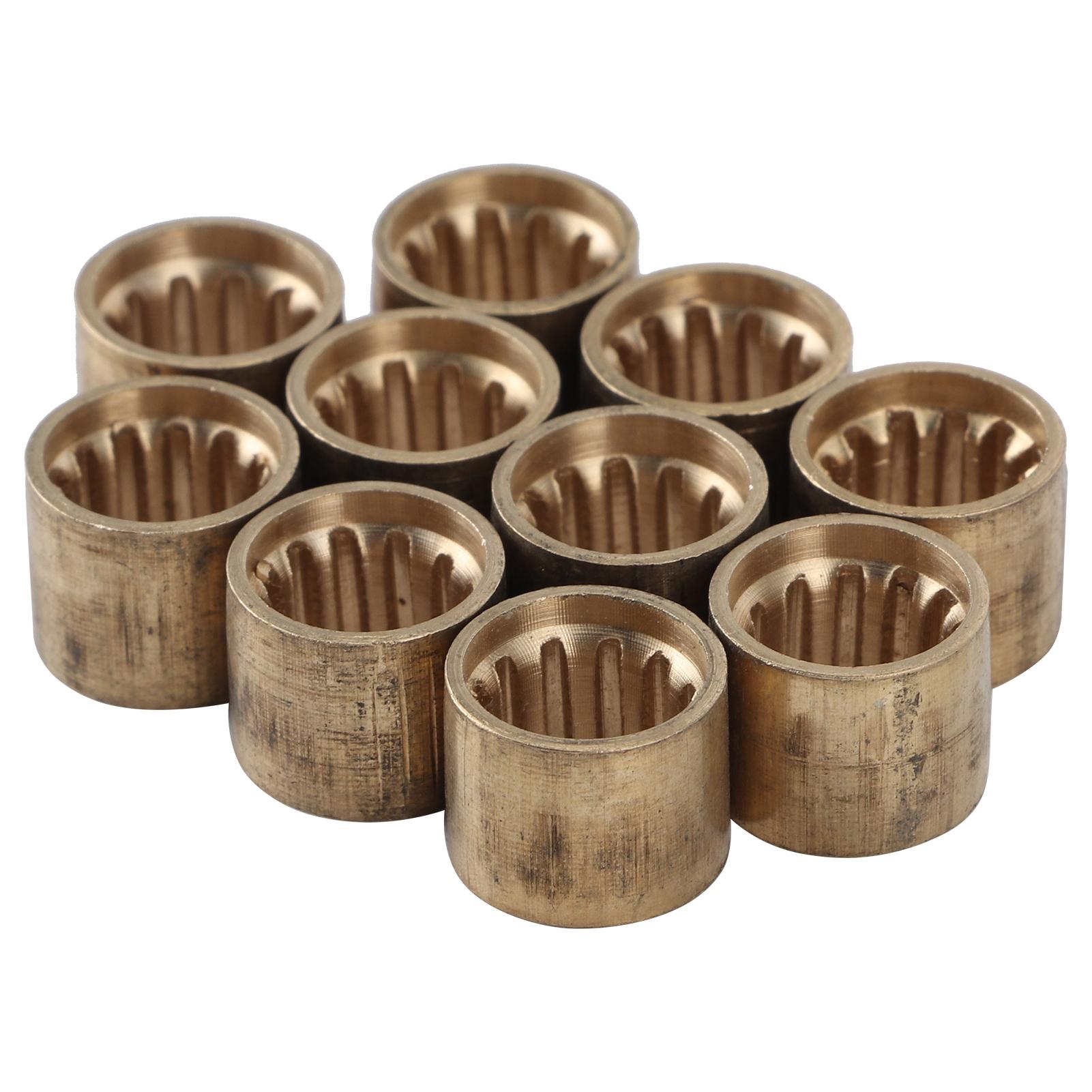 

10 шт. Латунные наконечники для бильярдного кия, Снукер, Медные наконечники для пула, Инструмент для ремонта, Аксессуары 9,5 мм с зубцами