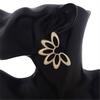 Hollow Flower Smooth Metal Golden Drop Earrings for Women Personality Fashion Geometry Charm Ear Jewelry Pendientes