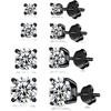 925 Sterling Silver Stud earrings Set | White Gold Plated Hypoallergenic Stud Earrings | Cubic Zirconia Stud Earrings for Women