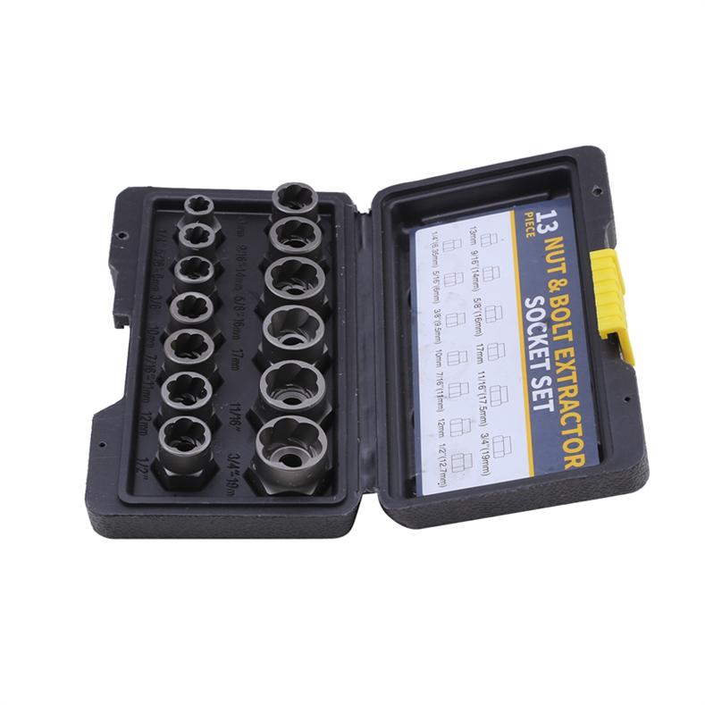 Set de prize pentru extractor de șuruburi și piulițe anti-alunecare anti-filet Kit de îndepărtare a șuruburilor deteriorate