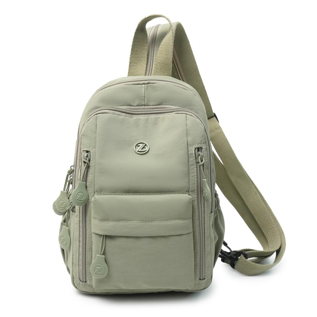 Schoolbag1011 new multi-function multi-pocket fashion versatile backpack breast bag casual messenger bag light travel backpack