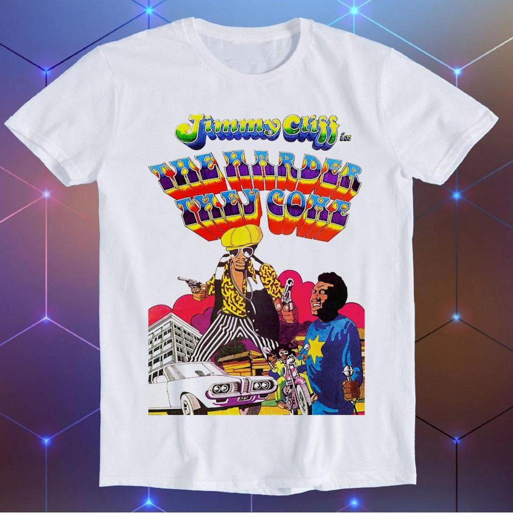 The Harder They Come Poster Jimmy Cliff Film Reggae Music Meme Joke Funny Retro Mens Womens Unisex Cartoon Anime Top Gift Tee T-Shirt E1197