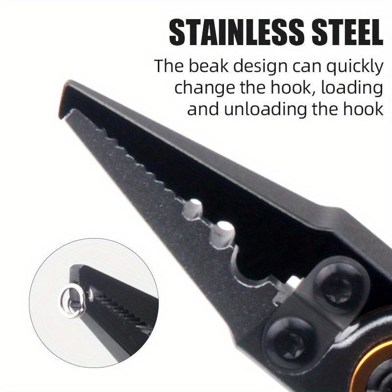 1 pz Pinze da Pesca in Alluminio Acqua Salata, Set Attrezzatura da Pesca in Surf, Multi-Tool da Pesca Rimuovi Amo Filo da Pesca Intrecciato