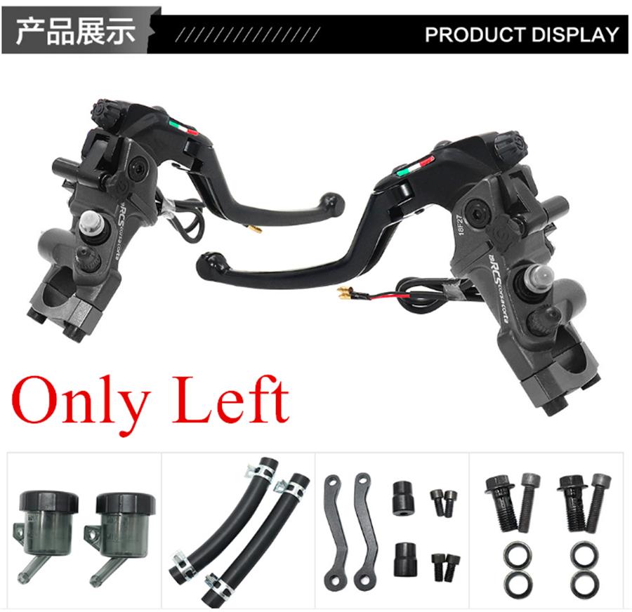 Left  Side CNC 19 RCS Motorcycle Brake Master Cylinder Cable clutch Radial Brake Pump 22mm Universal For Honda Yamaha Kawasaki Suzuki