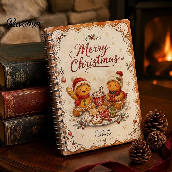 Christmas Money Holder for Cash DIY Spiral Bound Gift Card Book, 5x7 Holiday Booklet, Display Book 10 Pages Merry Cards, Gifts Family, Friends,