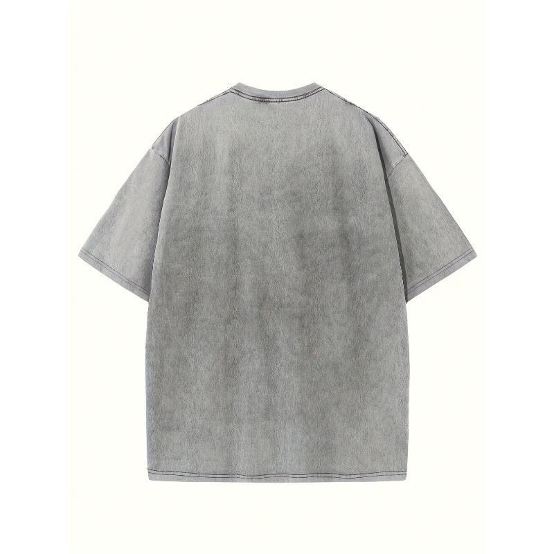 European Size Solid Color Printed T-Shirt | Spring Summer Crew Neck Short Sleeve Men'S Tee, Breathable Casual Sports Top, Holiday Gift