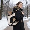 Cat Carrier Chest Bag Ergonomic Double-strap Breathable Dog Backpack Carrier Front Bag for Nail Clipping Traveling Walking