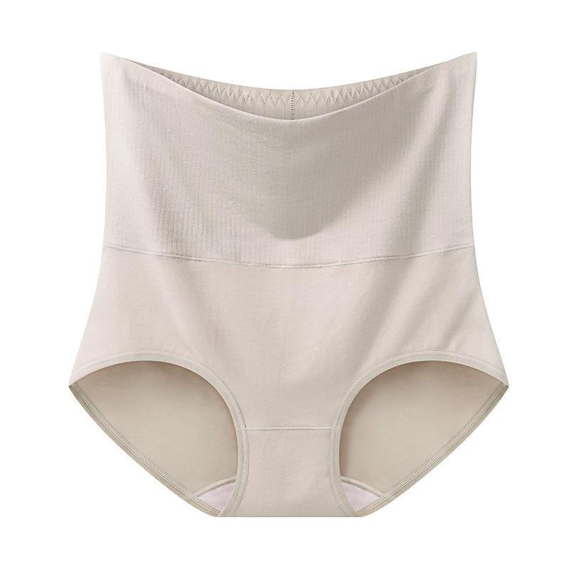 

Plus Size High-Waisted Cotton Women s Underwear with Tummy Control, Extended Waistband, Breathable Antibacterial Gusset Triangle Briefs XXL хакі