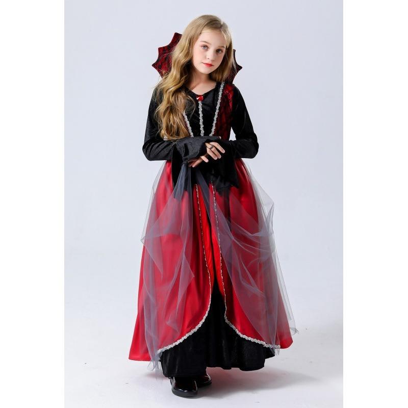 Halloween vampire costume female masquerade party costume ueen tue vintage court queen costume