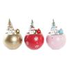 Wooden Christmas Ornament - DKD Home Decor - 42x51x37 Cm - Red - Pink - Golden - MDF Wood - Seasonal Decoration
