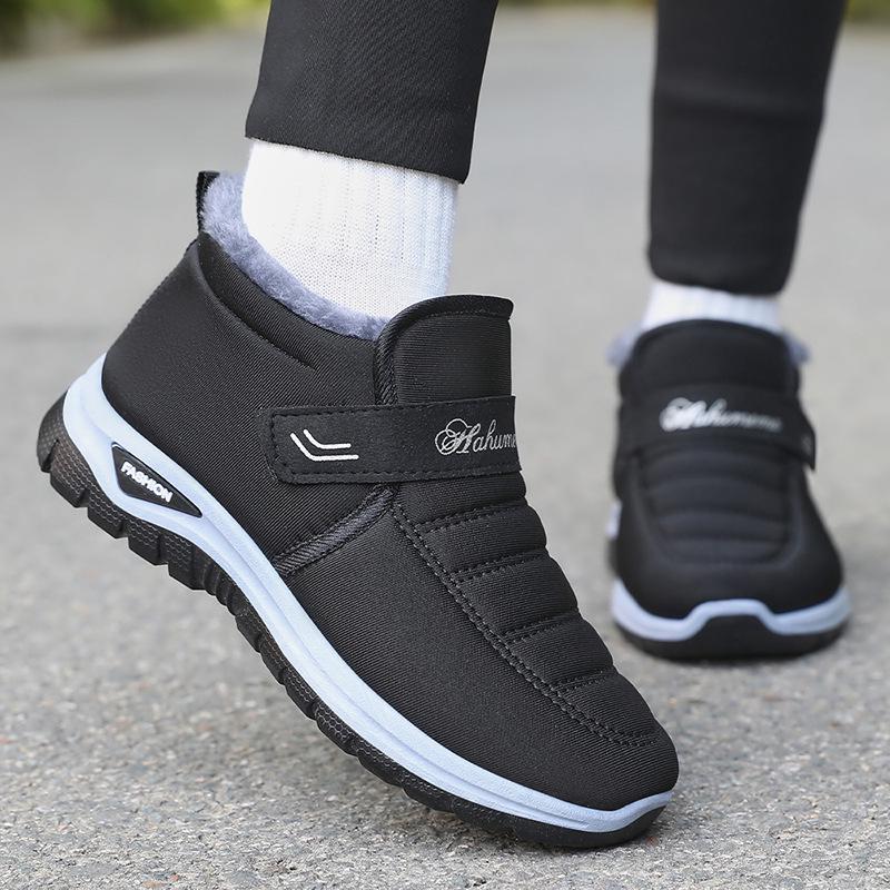 Women's Winter Velcro Fleece-Lined Ankle Boots - Warm Cotton Snow Shoes