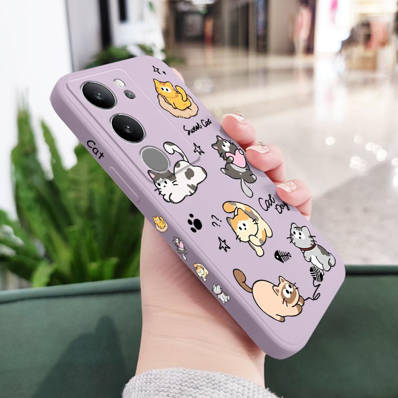 

Cat String Ball Case For VIVO V29 V29E V27 V27E V25 V25E V23 V23E V21 V20 Pro 4G 5G Silicone Cover V25(V25E)