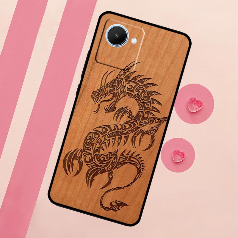 Turtle Elephant Dragon Wood For Realme 15 10 11 12 13 14 Pro Plus C65 C67 C75 C63 C61 C55 C51 C53 C35 GT6 GT7 Pro Case