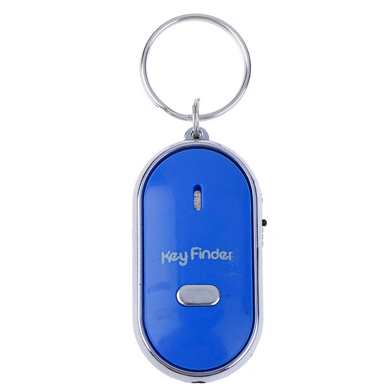 Blue Anti-Lost Key Finder Locator Keychain Whistle Beep Sound Alarm LED Light T Ing Q Store