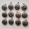 Wholesale 12pcs/lot Fashion Natural Stone Alloy Tree of Life Mix Pendants for Necklaces Jewelry Accessories Making Fast Shipping