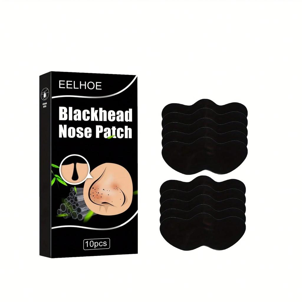 60g/1 Tube Bamboo Charcoal Face Mask + 10pcs/Box Blackhead Nose Strips Deep Cleansing Kit - Pore Cle
