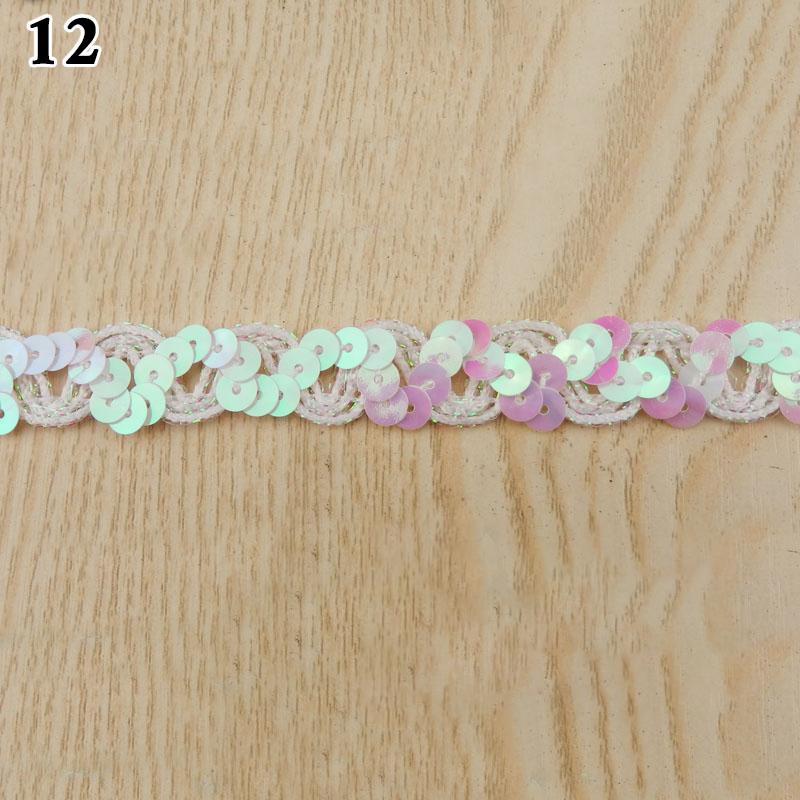 11 Meter Sequin Lace Trim Fabric Glitter Ribbon For Stage Performance Garments Hat Sewing Decor DIY Handmade Craft Accessories