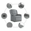 Relaxation Armchair Light Grey Fabric