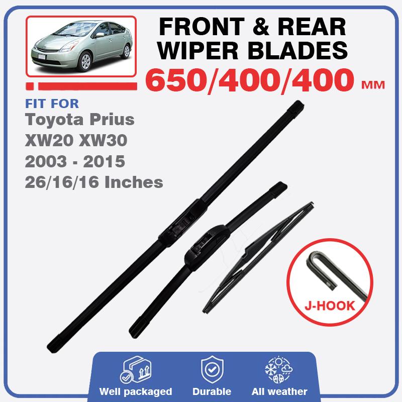 

For Toyota Prius 2nd 3rd Gen XW20 XW30 2003 - 2015 Front Rear Wiper Blades Windscreen Windshield Window Car Accessories Refill LHD