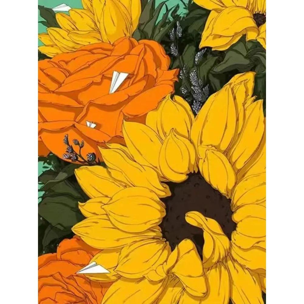 Pictura cu diamant Drill complet drăguț pisică albă pătrat rotund pictură cu diamant peisaj cu flori realizate manual Diy pictură cu mozaic cu diamante decorarea casei