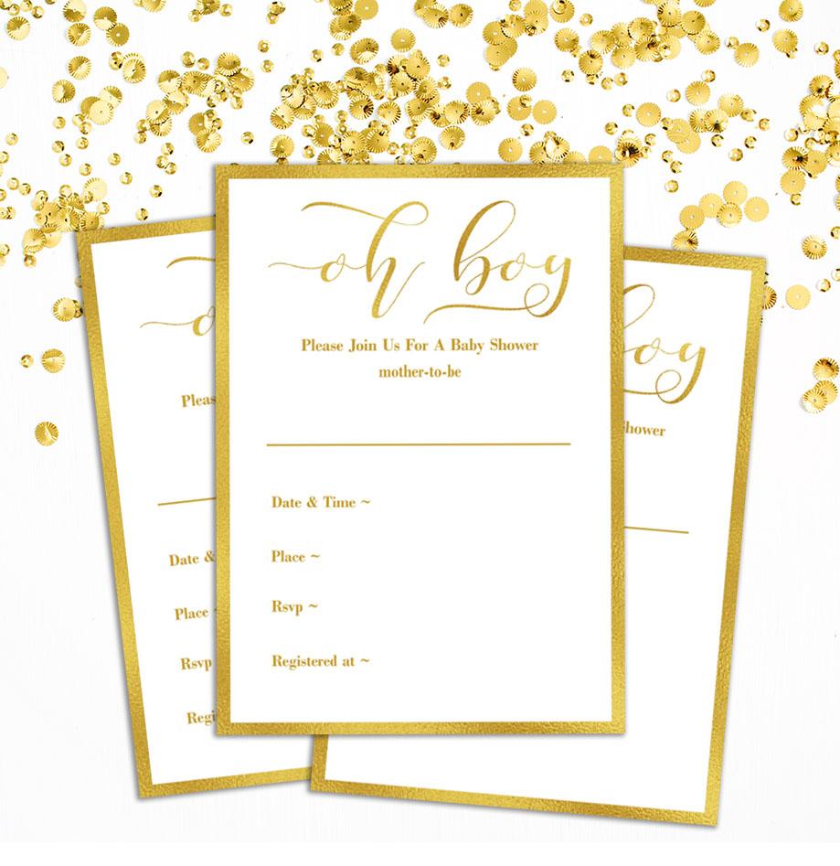 Darling Souvenir Einladungskarte für Babyparty, druckbar, zum Ausfüllen oder Beschreiben, blanko, Einladungen, Partyzubehör, 28 Stück