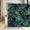 Tropical Plant Green leave Shower Curtain Banana Leaf Monstera Flower Scenery Bathroom Bath Curtains Decor Fabric With Hooks Set