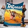 1pc Taz3 Theme Soft Flannel Throw Blanket - Digital Print, Polyester, Cozy for All Seasons, Perfect for Outdoor, and Travel