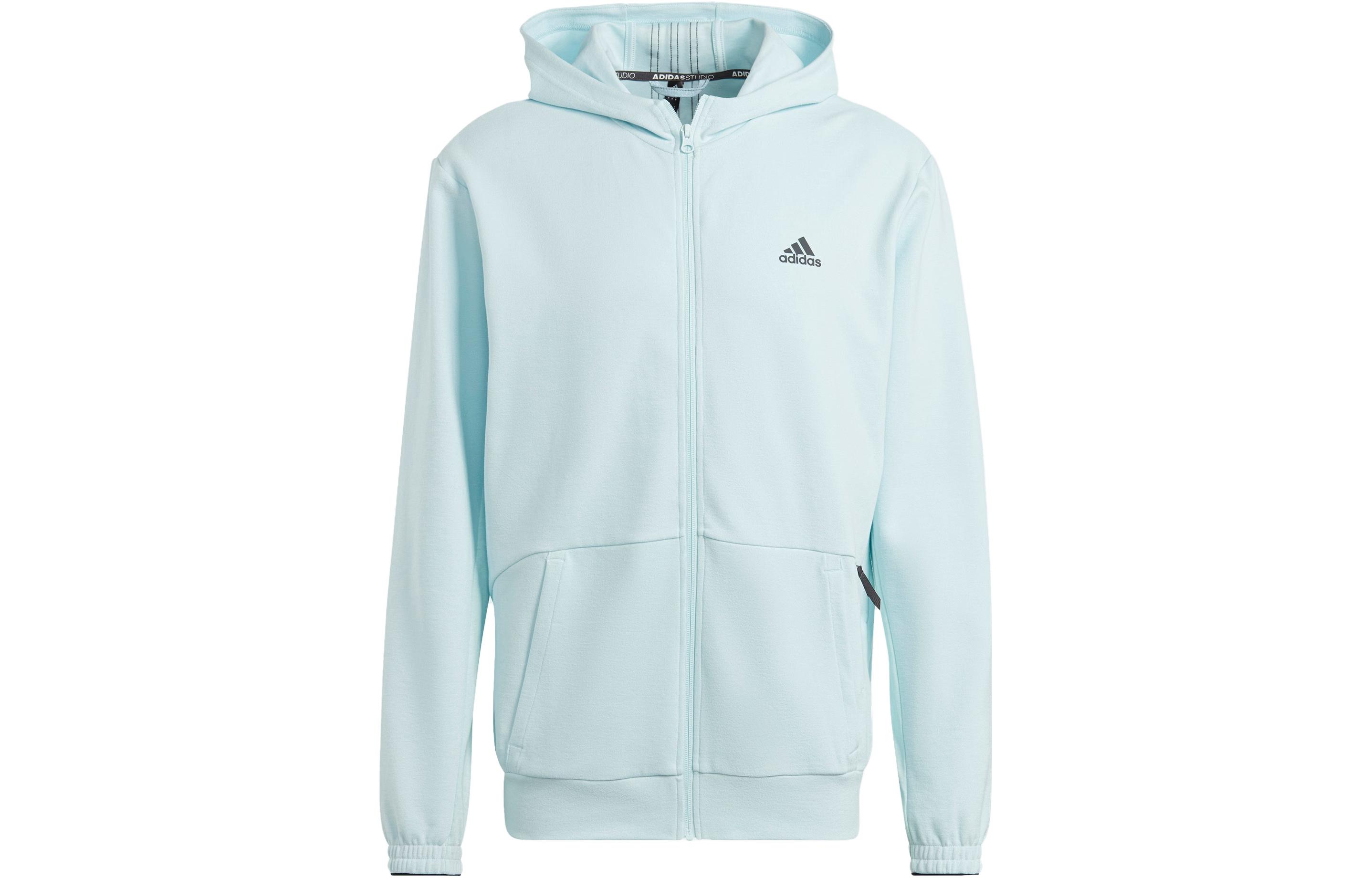 Adidas AEROREADY Yoga Full Zip Hoodie Jackets & Coats Men s Blue HM8050 XXL