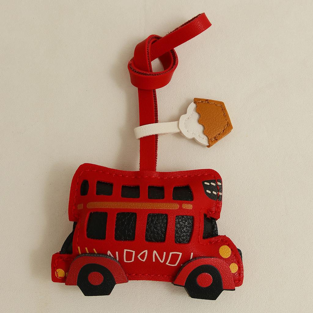 Europa, Amerika, London Bus Ledertasche Anhänger Schlüsselanhänger Zubehör Handgefertigt Kaffeetasse Einfache Tasche Anhänger