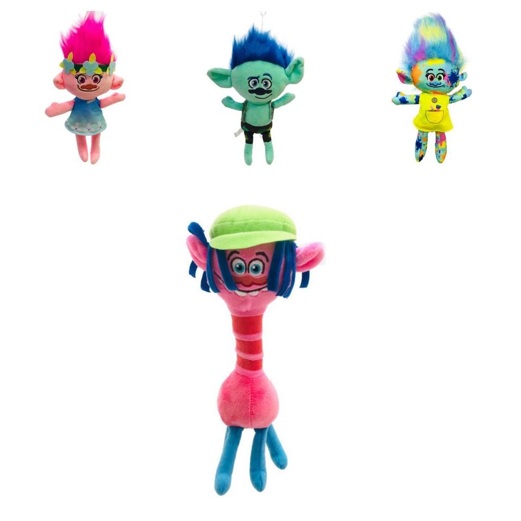 Dreamworks Movie Trolls World Tour Poppy Branch Barb Plush Doll Soft Toy Perfect For Kids
