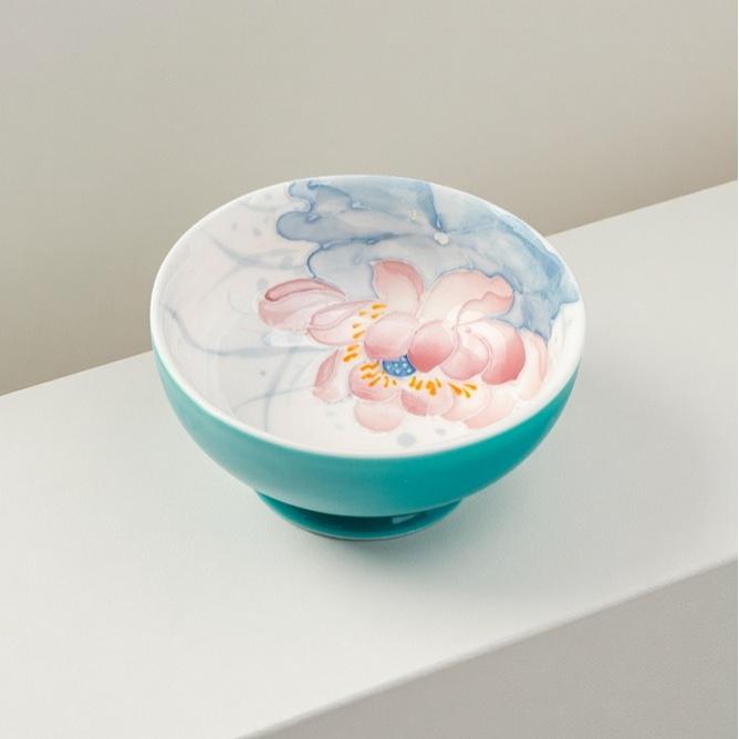 Hand Painted Famille Rose Porcelain Tea Cup Spring Summer Autumn Winter Set Chinese Gongfu Tea Ceremony Personal Cup