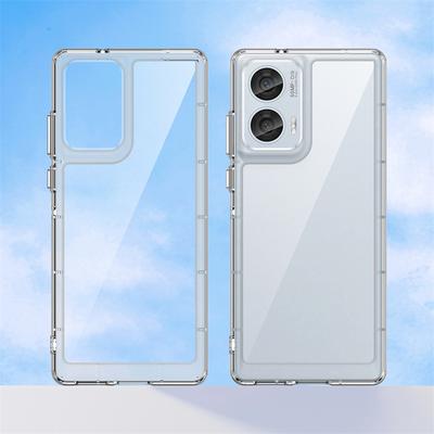 Para Funda Motorola Edge 50 Fusion Lujo Silicona Cubierta Moto Edge 50 Fusion TPU A Prueba de Golpes Transparente Funda Moto Edge 50 Fusion