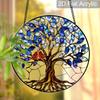 Acryl Levensboom Zonenvanger Glas-in-lood Effect Raamhangend Ornament Natuur Decor voor Huis