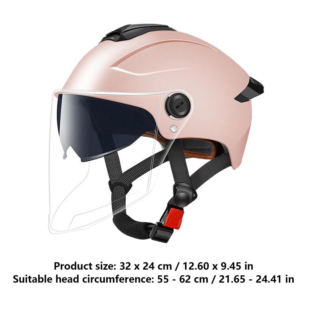 Large Motorcycle Helmet Open Face Motorcycle Helmet Protective Gear Double Visor Breathable Headgear For Street Motorbike